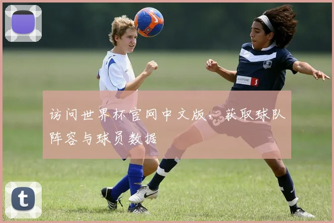 访问世界杯官网中文版，获取球队阵容与球员数据
